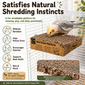 Agape Parrot Chew Toy, Shreddable Cardboard Bird Platform, Natural Perch