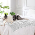 Modern Threads Water-Resistant Faux Rabbit Fur Pet Blanket for Dogs & Cats – Ultra-Soft Couch, Bed & Crate Protector, 30x40 White