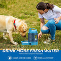 Dog Water Bowl Dispenser 77oz, Large Pet Dog Water Bottle Portable with Pull-Out Travel Water Bowl for Dogs, Portable Wa