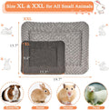 Small Animal Bed Mat, Soft & Warm, Suitable for Guinea Pig, Hamster, Rabbit, Rat and Bearded Dragon (X-Large(13.3''x9.4'