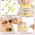 4 Sets Leash Set Small Pet Cute Vest Harness Leash and Adjustable Bunny Rabbit Harness with Decoration for Bunny Ferret 