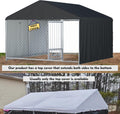 Locywx Dog Kennel Cover,Provides Shade All Day Long While Allowing air to Circulate Freely,Made of 600D Waterproof Oxford Cloth, Providing Comprehensive top Coverage for Your Kennel（10'x 10'x 7 '）