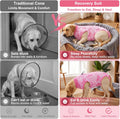 Glittme Dog Surgery Recovery Suit with Breathable Mesh for Female Dogs L