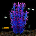 MyLifeUNIT Fish Tank Plants, 10 Pack Artificial Aquarium Plants for Decorations (Blue)