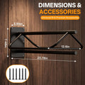 4 Pack Wall Mounted Saddle Racks with Pad Bar,Heavy Duty Black Saddle Rack, Sturdy Saddle Rack for British Western Saddl