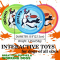 XIGOU Dog Flying Disc, 3 Pack Dogs Flyer Toys, Lightweight Flying Disc Dog Fetch Toy for Small, Large Dogs & Puppies - F