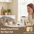 PERFNIQUE Cat Food Storage Container, Airtight Cat Treat Container with Bamboo Lid, Pet Food Storage for Kitchen Counter