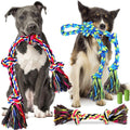 Forfon Tough & Strong Dog Toy for Aggressive Chewers – Tough Chew Toys for Large Dogs, Ideal for Tug-of-War & Teeth Cleaning, with 3 Rope Toys & 2 Dog Bags