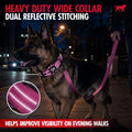 Tuff Pupper Heavy Duty Tactical Dog Collar | 1.5" Wide Ballistic Nylon | Reflective Stitching | Integrated ID Tag Holder