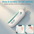 Adjustable Cat Nail Clippers with Safety Guard & Hidden File, Splash-Proof Trimmer for Kittens & Indoor Cats, Painless B