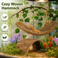 Bearded Dragon Tank Accessories, Reptile Mat Hammock Plants Bridge Jungle Climber Vines for Leopard Gecko Hermit Crab Li