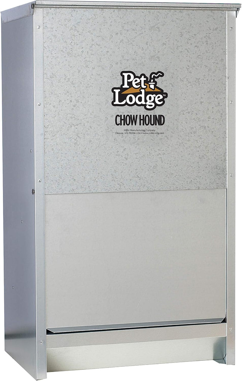 Pet Lodge® Automatic Dog Feeder | Chow Hound Outdoor Pet Feeder for Large Dogs | Tough Galvanized Steel | Made in USA | 