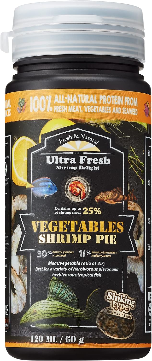 Ultra Fresh Algae Wafers Pleco Food, Spirulina & Algae, Sword Prawns, Balanced Diet, Color Enhancing, All Natural Ingred