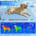 Cooling Mat for Dogs Extra Large 43" x 31", Q-Max>0.5 Cooling Pet Bed Outdoor & Indoor Use w Ice Silk Fabric & Waterproof Cover, Summer Cool Pad for Dog, Non-Slip Washable Pet Blanket for Crate Kennel