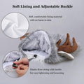 Onmygogo Funny Pet Reindeer Moose Costumes for Dog, Cute Furry Pet Wig for Halloween Christmas, Pet Clothing Accessories