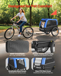 VEVOR Dog Bike Trailer, Supports up to 66 lbs, Pet Cart Bicycle Carrier for Small & Medium Dogs, Easy Folding Frame with Quick Release Wheel, Universal Bicycle Coupler, Reflector, Flag, Internal Leash
