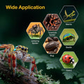 Jumping Spider Enclosure Starter Kit,3 x 3 x 6 in Acrylic Terrarium
