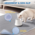 BurgeonNest Cat Litter Mat 47" x 35" XL, Washable Urine-Proof Non-Slip Gray