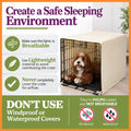 Pet Dreams Dog Crate Cover, Ivory, Small, 24"