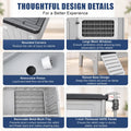 Rockever Rabbit Hutch Indoor Outdoor, HDPE Bunny Cage with Drainage System