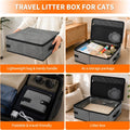 Aokeyee Portable Travel Litter Box for Cats, Collapsible Cat Litter Pan