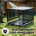 Amgo Dog Kennel Shade Cover 6' x 3' Black HDPE Mesh Tarp with Grommets