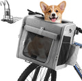 Xixter Dog Bike Basket Carrier – Secure Pet Bicycle Basket with Mesh, Safety Lanyard & Contains Metal Supports Reflectiv