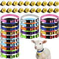 20 Pack Goat Collars with Bells, Adjustable Nylon Collar Set