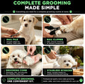 Furvana Set of 15 Dog Clippers for Grooming, Professional Dog Grooming Kit with 10W High-Torque Motor, Stainless Steel B