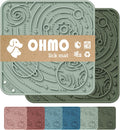 OHMO Lick Mat for Dogs&Cats, Space Pattern, Small, 2pcs, Camo&Sage Green