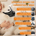 Dog Muzzle for Small Medium Large Dogs – Anti-Scavenging T-Shaped Mesh, Prevents Biting, Barking & Eating | 1.2 oz Ultra-Lightweight Breathable Soft PVC Padded Mouth Guard with Luminous Strap