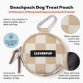 Cleverpup Snackpack Double Insulated Dog Treat Pouch – 1.5 Cup Capacity, 2 BPA-Free Waterproof Zipper Pockets, Carabiner