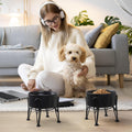 Elevated Dog Bowls, Ceramic Raised Dog Bowl Set with Anti-Slip and Non-Tip Metal Stand, 2 Pack Pet Food and Water Feedin