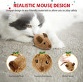 Gigwi Interactive Cat Toy Mouse, Moving Automatic Cat Toys Mice Electronic with Furry Tail, Automatic Squeaky Cat Toys f