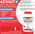 Azovast Plus Kidney Probiotic Supplement for Dogs Cats -24 Billion CFU- NO Refrigeration Required, Help Support Kidney Function, CKD, Manage Renal Toxins, Renal Kidney Support for Pet(U.S.A)(120 Caps)