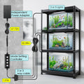 hygger Dual-Channel Controller Submersible Aquarium LED Light, 24/7 Mode Full Spectrum Hidden Fish Tank Light with 3 Row