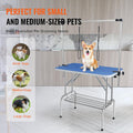 VEVOR 36 x 24 Inch Pet Grooming Table, Foldable, 2 Height Adjustable Arms, No-Sit Haunch Holder with Grooming Loop, 330L