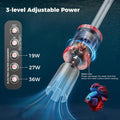 36W Electric Aquarium Vacuum Gravel Cleaner: Fish Tank Vacuum Gravel Cleaner with Strong Suction for Automatic Water Cha