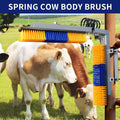 Livestock Scratch Brush With Spring Iron Holder，Animal Back Scratching Brush Including 2pcs goat brushes, 4 stands and a