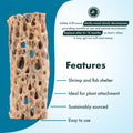 SubstrateSource Natural Cholla Wood - 3PC (1 4" Tunnel/Log + 2 6" Sticks)