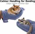 Hamster Anti Bite Gloves Sugar Glider, Calming Anti Bite Gloves and Feeding Spoons, Soft Bonding Mitt for Training Groom