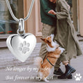 zeqingjw Pet Cremation Jewelry for Ashes Pendant Paw Print Pet Heart Urn Necklace Memorial Keepsake Jewelry for Pet/Dog'
