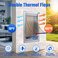 Dog Door for Wall, Large Doggie Door, Heavy Duty Aluminum Pet Door