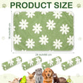 Reginary 4 Pcs Guinea Pig Fleece Cage Liners, White Flower, 24 x 16 Inch