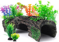9Pcs Aquarium Decorations Resin Hollow Tree Trunk Ornament Set