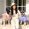 YUDODO Tie Dye Dog Hoodie, Soft Pullover Dog Sweatshirt for Small Dogs