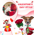 Chunful 100 Pcs Valentine's Dog Bow Ties St. Patrick's Day Dog Collars Bulk