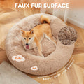 Sweetcrispy Large Dog Bed for Indoor, Calming Donut Bed for Dogs and Cats