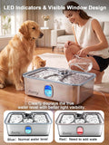 Kastty 17L/4.5 Gal Stainless Steel Dog Water Fountain for Large Dog,FS85