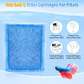 8 Pack Rite-Size C Filter Cartridges Compatible with MarineLand Filters